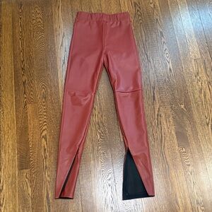ALIX NYC Leather Leggings in Burgundy